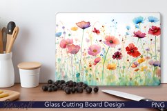 Glass Cutting Board Design | Colorful meadow Product Image 1