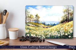 Glass Cutting Board Design | Colorful Spring | Narcissus Product Image 1