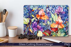 Glass Cutting Board Design | Watercolor Meadow | Colorful Product Image 1