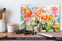Glass Cutting Board Design | Watercolor Meadow | Pink Product Image 1