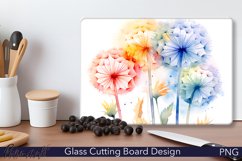 Glass Cutting Board Design | Watercolor | Dandelions Design Product Image 1