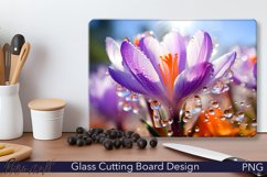Glass Cutting Board Design | Crocus Flowers PNG Product Image 1