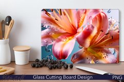 Glass Cutting Board Design | Colorful Flower PNG Product Image 1