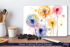 Glass Cutting Board Design | Watercolor | Dandelions Meadow Product Image 1
