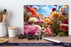 Glass Cutting Board Design | Colorful meadow Product Image 1