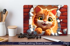 Glass Cutting Board Design | Red Kitty Product Image 1
