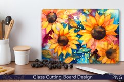 Glass Cutting Board Design | Sunflowers meadow Product Image 1