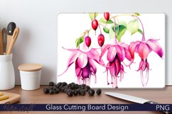 Glass Cutting Board Design | Colorful Flowers Product Image 1