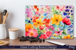 Glass Cutting Board Design | Colorful Spring PNG Product Image 1