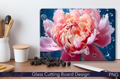 Glass Cutting Board Design | Colorful Peonies Design Product Image 1