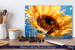 Glass Cutting Board Design | Colorful Sunflower Product Image 1