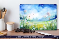 Glass Cutting Board Design | Watercolor | Dandelions Product Image 1