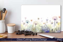 Glass Cutting Board Design | dandelion meadow Product Image 1