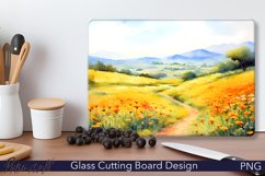 Glass Cutting Board Design | Colorful Meadow PNG Product Image 1