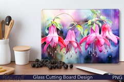 Glass Cutting Board Design | Fuchsia Meadow PNG Product Image 1
