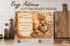 Cozy Autumn Cutting Board Kitchen Hygge Fall sublimation Product Image 1