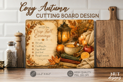 Fall Evenings Cutting Board Kitchen Warm Autumn sublimation Product Image 1