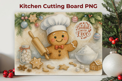 Gingerbread Christmas Cutting Board Product Image 1