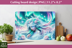 Winter Aurora Fairy Cutting Board Winter kitchen decor Product Image 1
