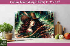 Enchanted Forest Cowgirl cutting board Summer kitchen decor Product Image 1