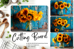 Sunflower Cutting Board Kitchen Chopping Board Sublimation91 Product Image 1
