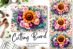 Sunflower Cutting Board Kitchen Chopping Board Sublimation12 Product Image 1