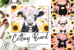 Highland Cow Cutting Board Kitchen Chopping Board Design_26 Product Image 1