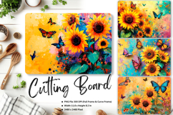 Sunflower Cutting Board Kitchen Chopping Board Sublimation77 Product Image 1