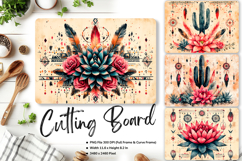 Cactus Cutting Board Kitchen Chopping Board Succulent_78 Product Image 1