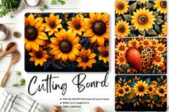 Sunflower Cutting Board Kitchen Chopping Board Sublimation79 Product Image 1