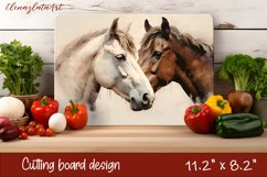 Horse Kitchen Cutting Board Sublimation Design | Kitchen Product Image 1