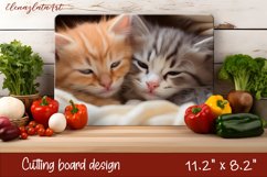 Horse cats Cutting Board Sublimation Design | Kitchen Product Image 1