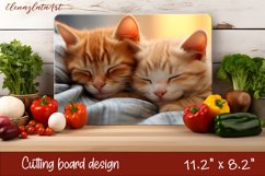 Horse cats Cutting Board Sublimation Design | Kitchen Product Image 1