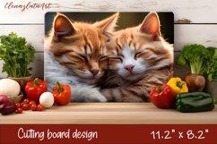 Horse cats Cutting Board Sublimation Design | Kitchen Product Image 1