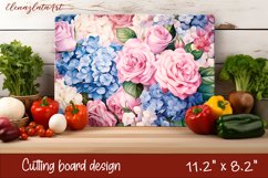 Flowers Cutting Board Design. Garden Flowers Cutting Board Product Image 1