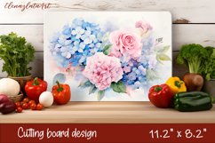 Flowers Cutting Board Design. Garden Flowers Cutting Board Product Image 1