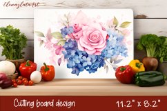 Flowers Cutting Board Design. Garden Flowers Cutting Board Product Image 1