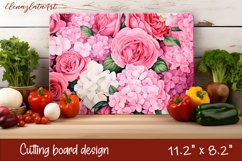 Flowers Cutting Board Design. Garden Flowers Cutting Board Product Image 1