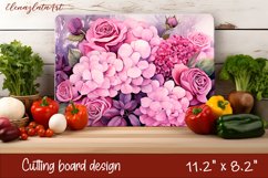 Flowers Cutting Board Design. Garden Flowers Cutting Board Product Image 1
