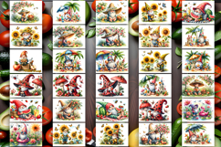 Summer gnomes Cutting Board Bundle, Flowers Watercolor Product Image 2
