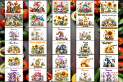 Summer gnomes Cutting Board Bundle, Flowers Watercolor Product Image 3