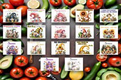 Summer gnomes Cutting Board Bundle, Flowers Watercolor Product Image 5