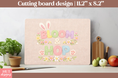 Easter Cutting Board Design, Bloom &amp; Hop, Faux embroidery Product Image 1