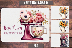 Personalized kitchen sublimation | Kitchen cutting board Product Image 2
