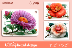 Watercolor summers flowers Cutting Board Product Image 1