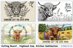 Highland Cow PNG ,Highland Cow Sublimation PNG Design Product Image 1