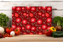 Red Cottagecore Flower Cutting Board | Cutting Board png Product Image 4