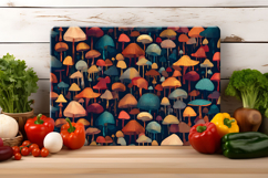 Colorful Mushroom Cutting Board | Cutting Board Sublimation Product Image 4