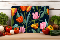 Tulip Flower Cutting Board | Cutting Board Sublimation Product Image 4