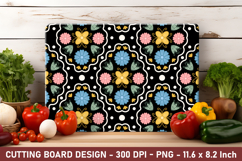 Folk Art Flower Cutting Board | Cutting Board Png Product Image 1